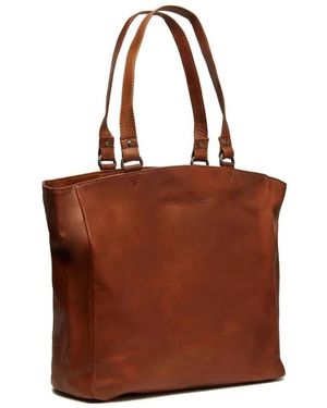 The Chesterfield Brand Berlin Cognac Leren Shopper Tas - Bruin