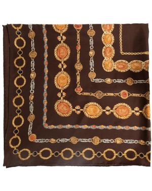 Versace Silky Scarves - Marron