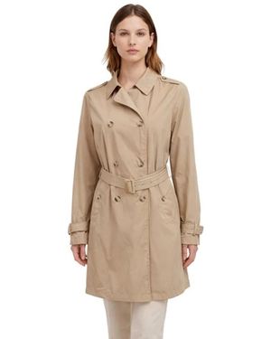 CafeNoir Jassen ,Leer Elegante Trench - Naturel