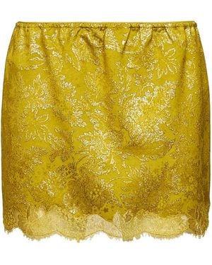 Saint Laurent Barock-Minirock - Gelb