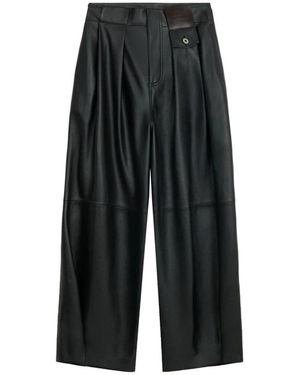 Loewe Leather Broeken - Zwart