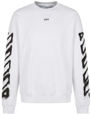 Off-White c/o Virgil Abloh Hoodies & Sweatvesten ,Wit ,Katoen Long-Sleeve Shirt