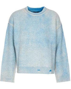 Represent Ribgebreide Crew-Neck Sweater - Blauw