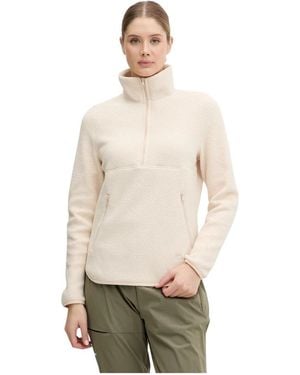 Jack Wolfskin Fitness ,Wol Lite Curl Half-Zip Fleece - Naturel