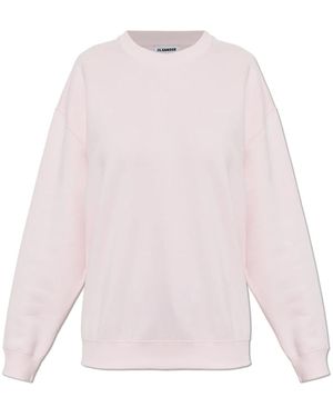 Jil Sander Sweatshirt Met Opgedrukte Logo - Roze