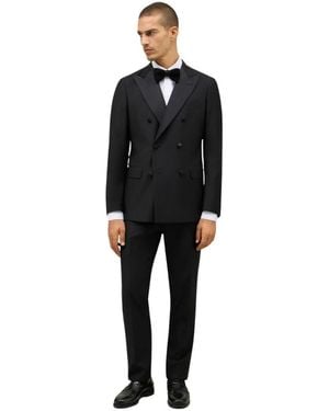 Boglioli Double Breasted Suits - Noir