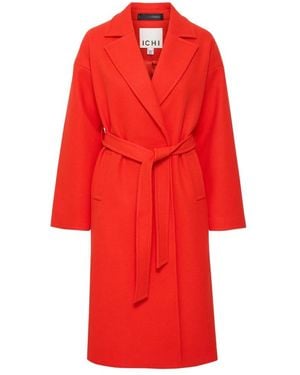 Ichi Belted Coats - Rojo