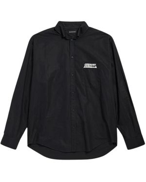 Balenciaga Overhemden ,Zwart ,Casual Shirts