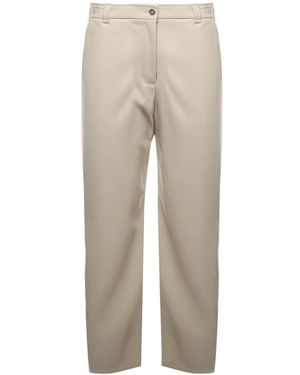 Pinko Ballon-Fit Kunstlederhose - Natur
