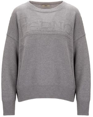 Herno Round-Neck Knitwear - Gris