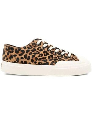 Superga 2432 Works Leopard Calfhair - Braun