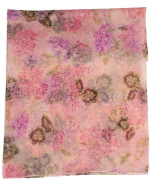 Max Mara Seidenstola Mit Print - Pink