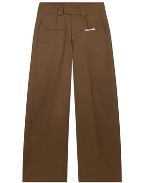 Gcds Wide Trousers - Brown