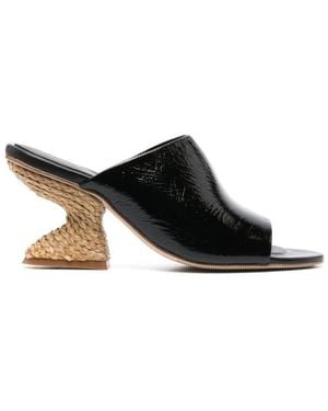 Paloma Barceló Heeled Mules - Black