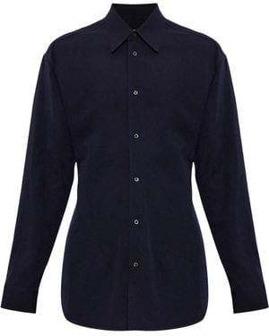 Jil Sander Wool Gabardine Shirt - Blauw