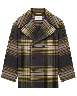 Saint Laurent Double-Breasted Coats - Groen
