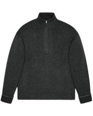 Rains Truien & Vesten ,Grijs ,Polyester Sapa Knit Half Zip - Zwart