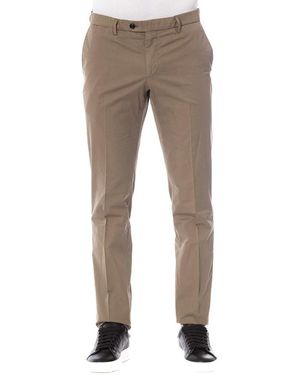 Trussardi Jeans e pantaloni in cotone marrone - Neutro