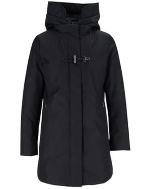 Fay Jassen ,Blauw ,Single-Breasted Coats - Zwart