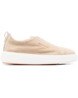 Santoni Trainers - Natural