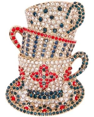 Weekend by Maxmara Accessoires ,Veelkleurig ,Falla Tazze Broche - Rood