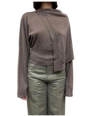 Rick Owens Round-Neck Knitwear - Marrone