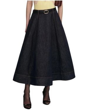 Self-Portrait Denim Skirts - Black