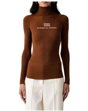 Elisabetta Franchi Turtlenecks - Marrón