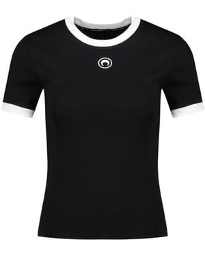Marine Serre T-Shirts - Black