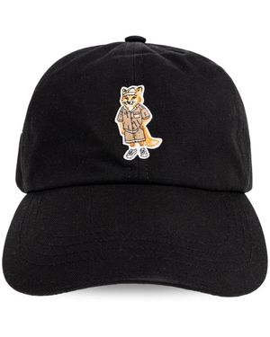Maison Kitsuné Dressed Fox Cap - Schwarz
