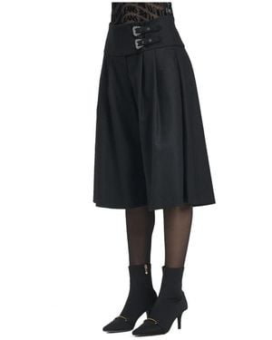 Versace Jeans Couture Schwarze Bermuda Mit Barockdesign