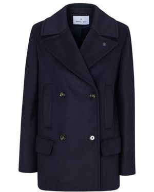 Manuel Ritz Double-Breasted Coats - Blue