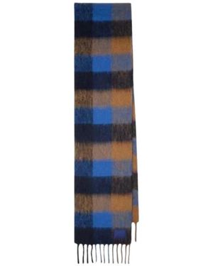 Paul Smith Accessoires ,Blauw ,Dikke Geruite Sjaal