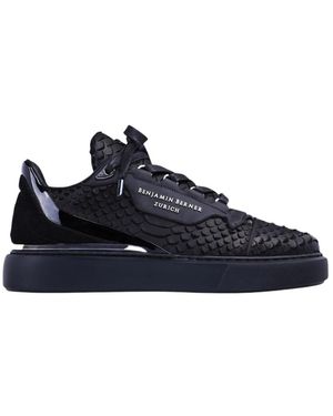 Benjamin Berner Raphael python cut-matt sneaker - Blau