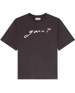 Ganni T-Shirts - Purple