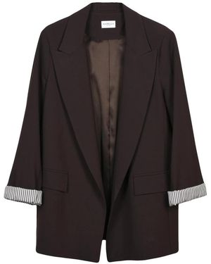 Marella Jassen ,Bruin ,Wol Nova Blazer - Zwart