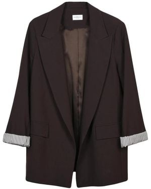 Marella Jassen ,Bruin ,Wol Nova Blazer - Zwart