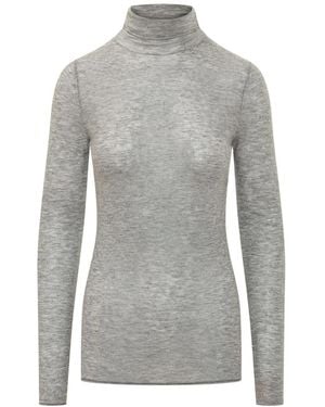 Pinko Truien & Vesten ,Grijs ,Wol Moss Maglia Ultraf