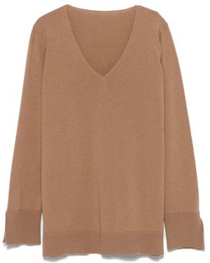 Le Tricot Perugia V-Neck Knitwear - Brown