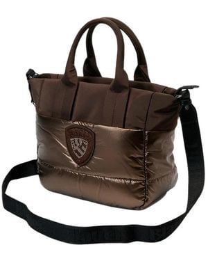 Blauer Tote Bags - Negro
