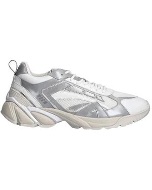 MSGM Schoenen ,Grijs ,Leer Vulcano Sneakers - Wit