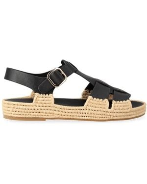 Paloma Barceló Flat Sandals - Black
