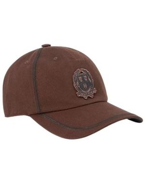 Iceberg Baseball-Cap Aus Baumwoll-Gabardine Mit Jacquard-Struktur Und Logo-Detail - Braun
