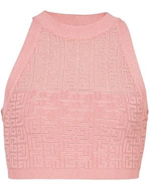 Balmain Sleeveless Tops - Rose