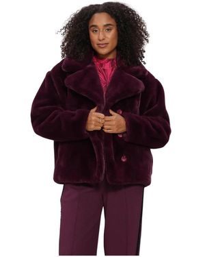 Pom Jassen ,Paars ,Polyester Cleo Jas - Rood
