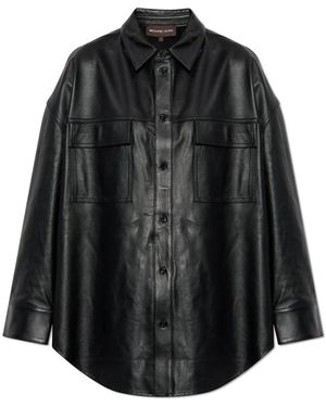 Michael Kors Leather Jackets - Negro