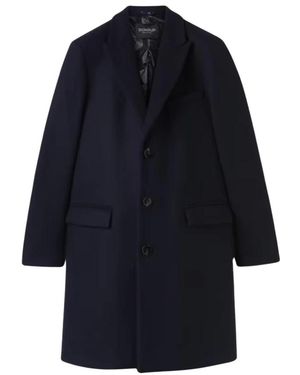 Dondup Single-Breasted Coats - Blu