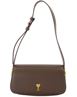Ami Paris Paris Paris Schultertasche - Braun