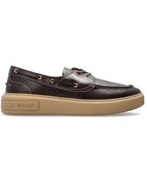 Bally Schoenen ,Bruin ,Leer Lift Boat Leren Schoenen