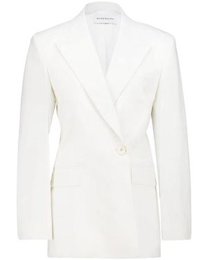 Givenchy Double-Breasted Jas Van Wol En Mohair - Wit